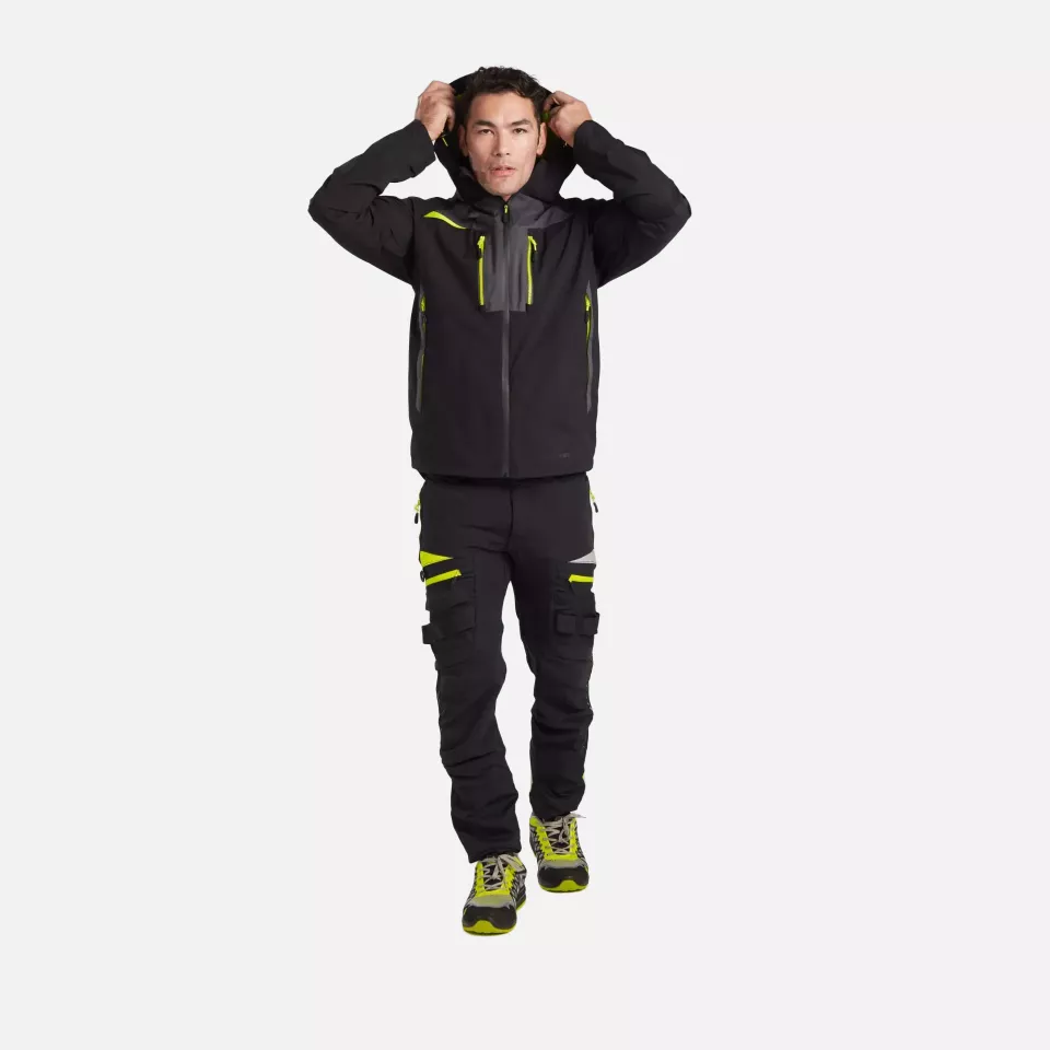 Portwest DX463BKR, DX4 Rain Jacket, Black, image 7, gallery thumbnail