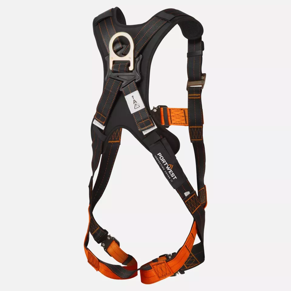 Portwest FP71K1R, Ultra 1 Point Harness, Black/Orange, image 2, gallery thumbnail