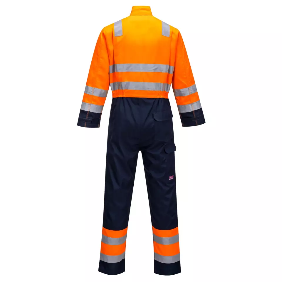 Portwest MV29ONR, Modaflame RIS Navy/Orange Coverall, Orange/Navy, image 2, gallery thumbnail