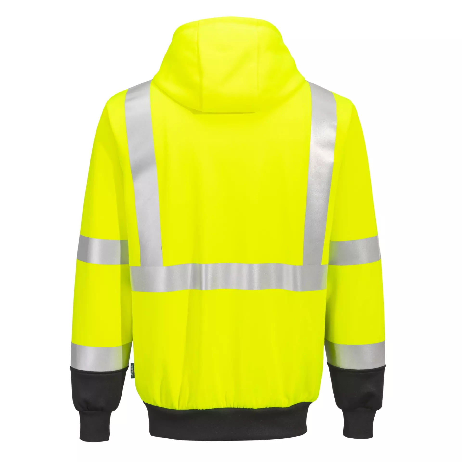 Portwest B315YBR, Hi-Vis Contrast Zipped Hoodie, Yellow/Black, image 7