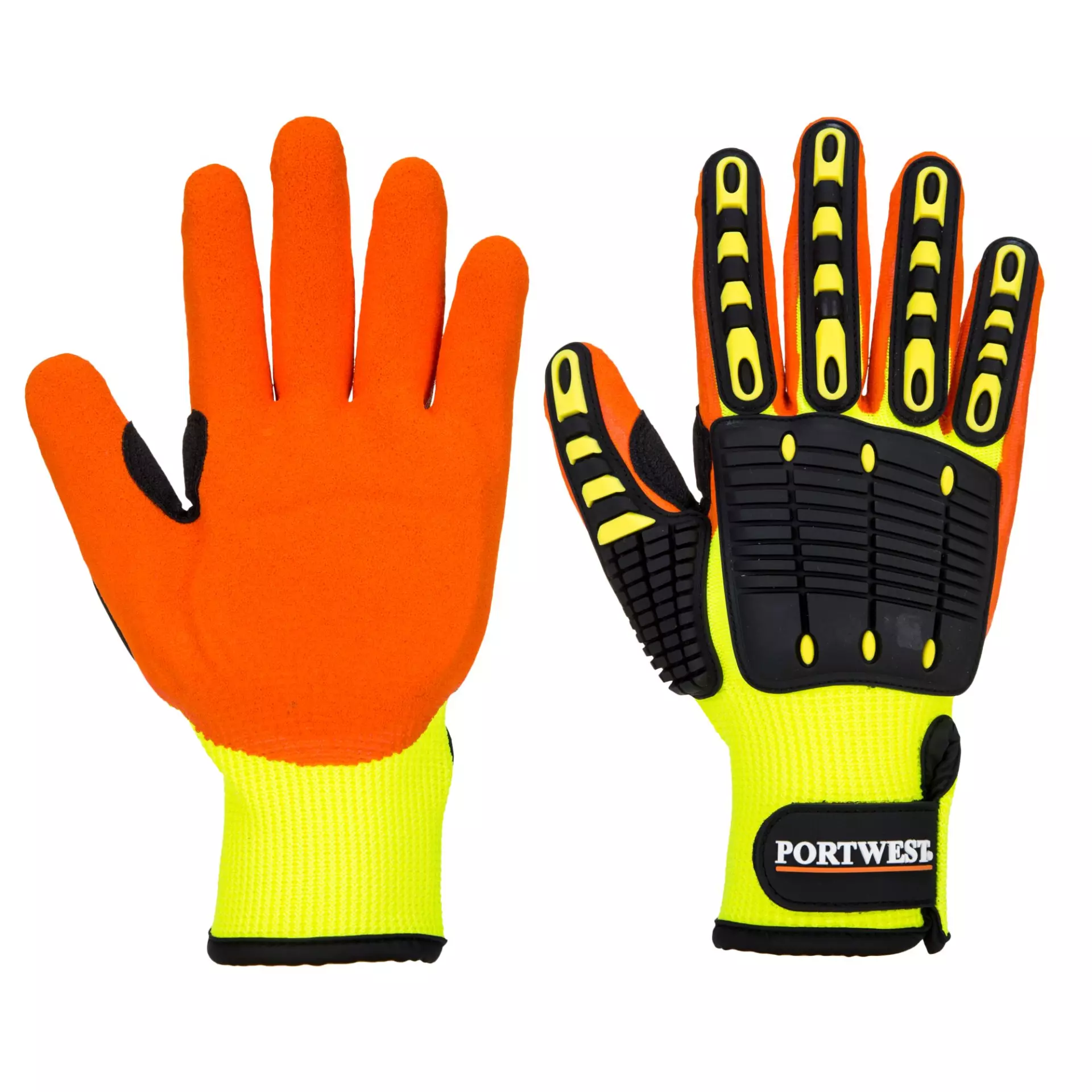 Portwest A721Y1R, Anti Impact Grip Glove, Yellow/Orange, image 3