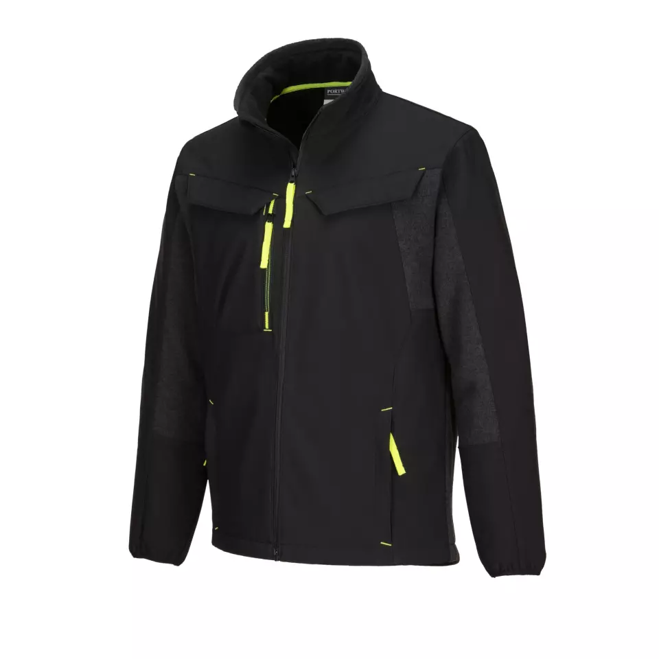 Portwest T753BKR, WX3 Eco Hybrid Softshell (2L), Black, image 7, gallery thumbnail