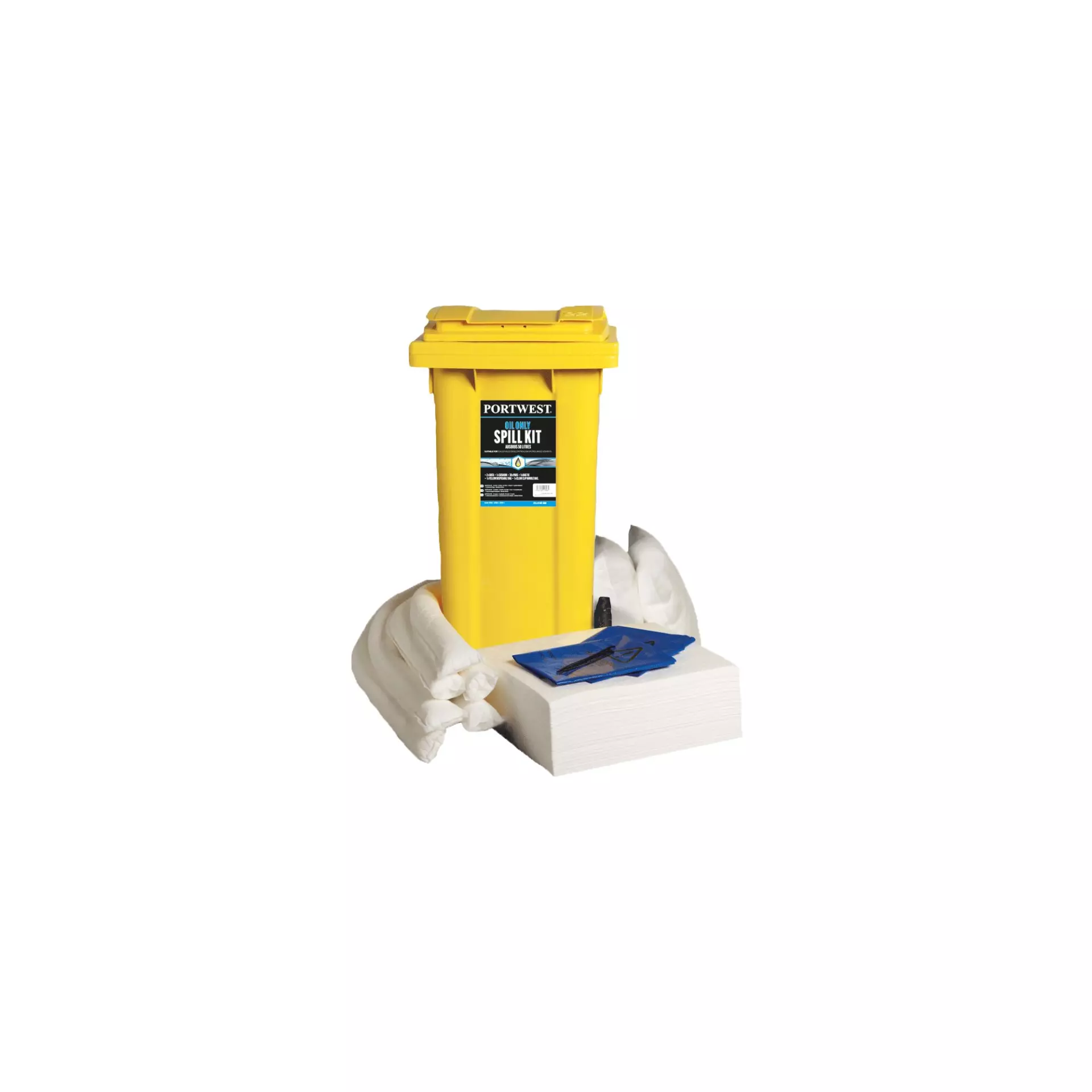 Portwest SM63WHR, 120 Litre Oil Only Kit, White, image 1