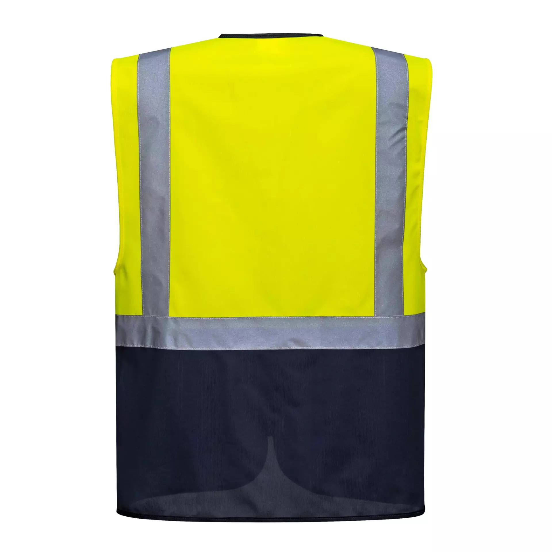 Portwest C476YNR, Warsaw Hi-Vis Contrast Executive Vest, Yellow/Navy, image 2