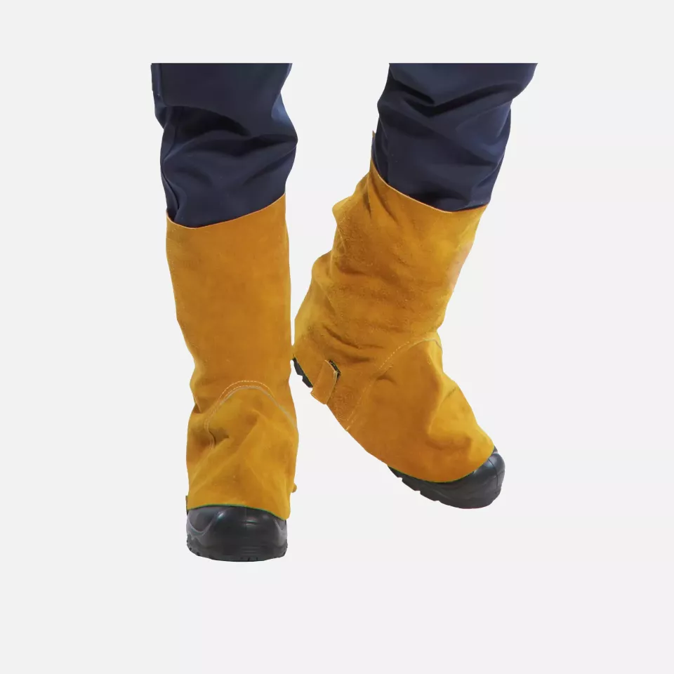 Portwest SW32TAR, FR Leather Welding Boot Cover, Tan, image 1, gallery thumbnail