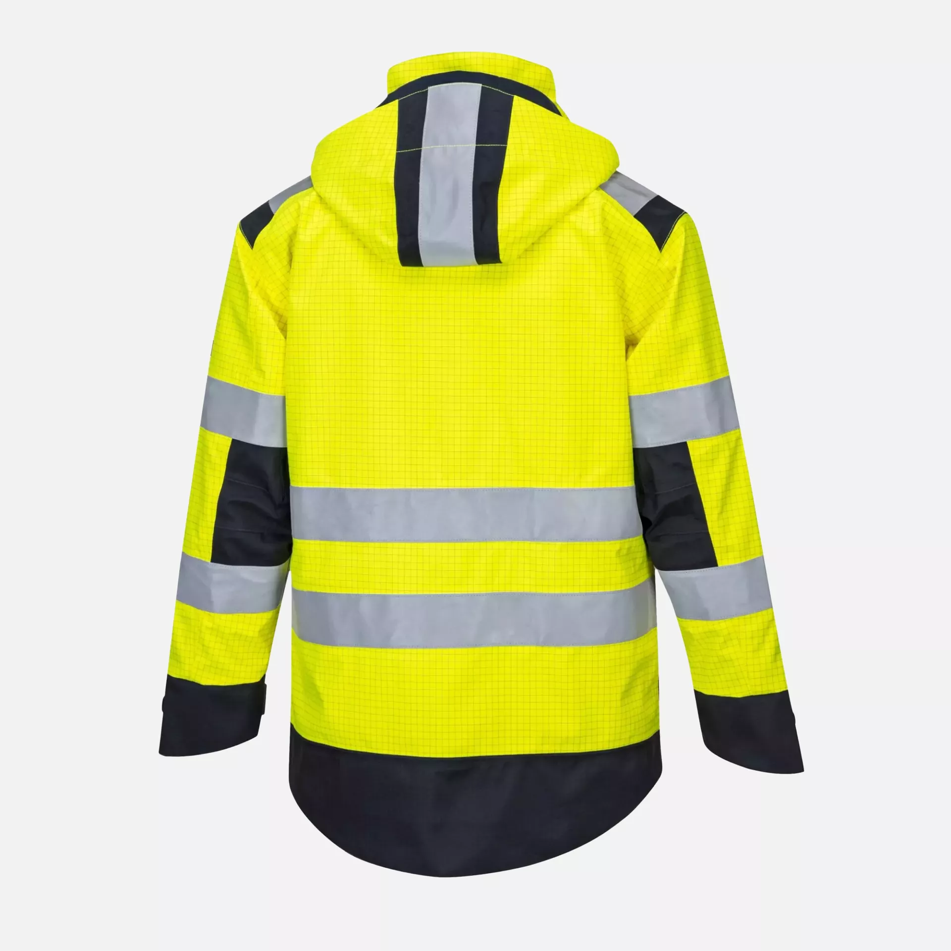 Portwest MV70YNR, Modaflame Rain Multi Norm Arc Jacket, Yellow/Navy, image 2