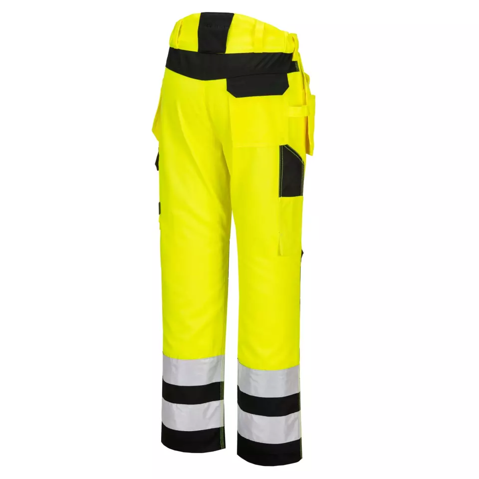 Portwest PW242YBR, PW2 Hi-Vis Holster Pocket Trousers, Yellow/Black, image 3, gallery thumbnail