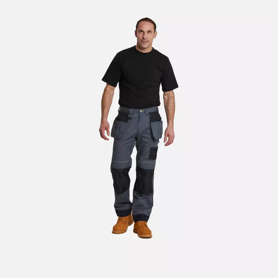 Portwest T602ZBR, PW3 Holster Work Trousers, Zoom Grey/Black, image 3, gallery thumbnail