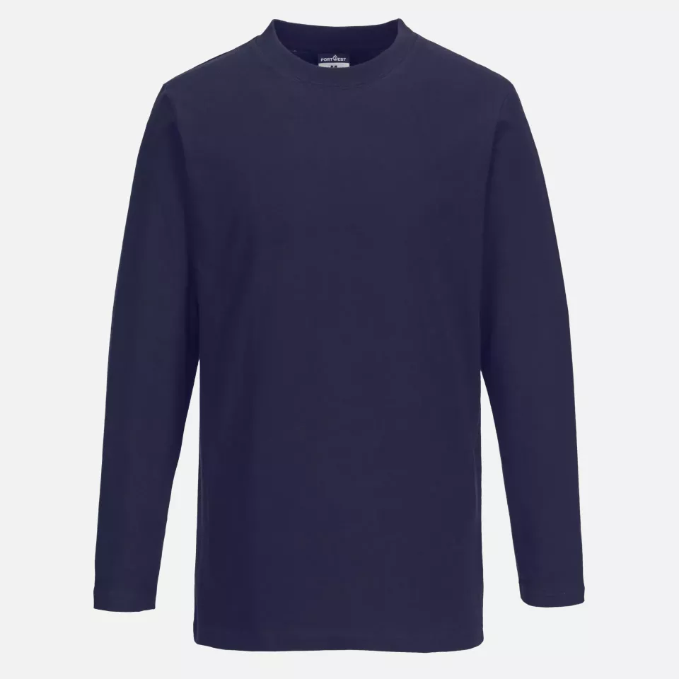 Portwest B196NAR, Long Sleeve T-Shirt, Navy, image 1, gallery thumbnail