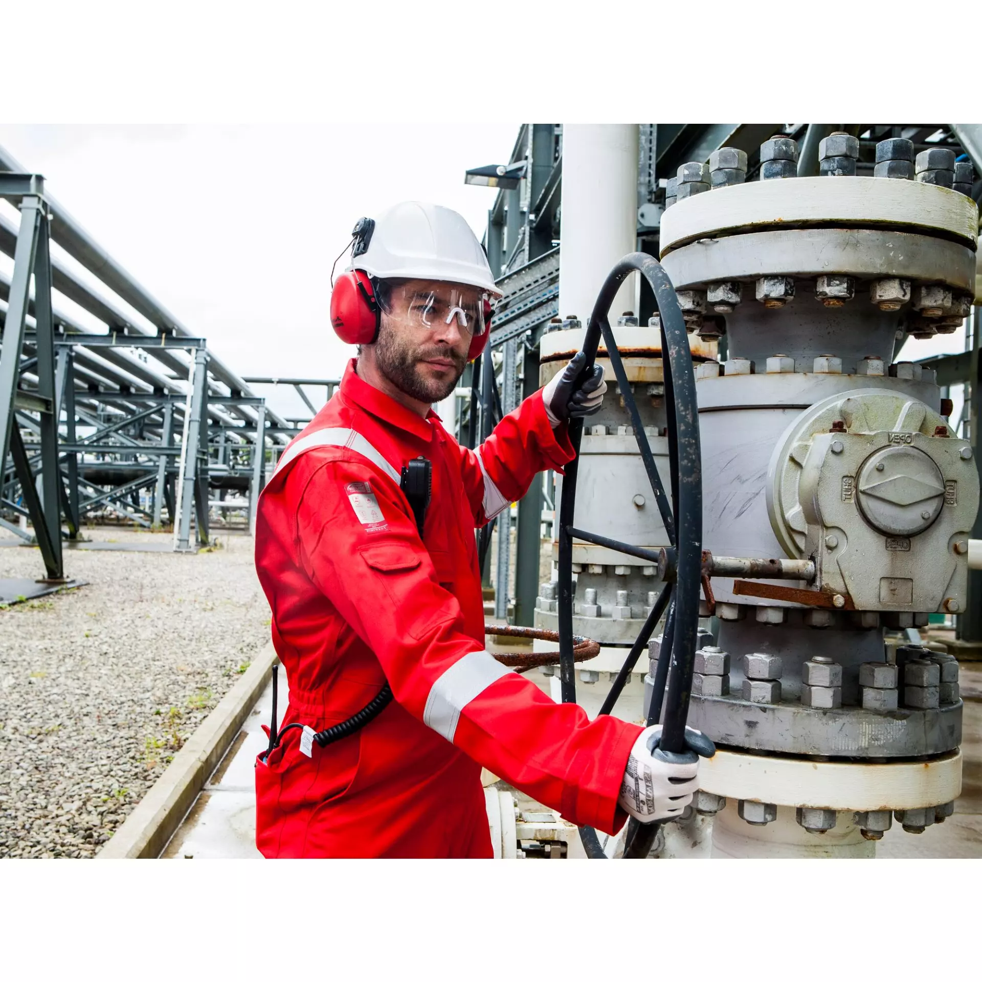 Portwest FR50RER, Bizflame Work Anti-Static FR Coverall 350g, Red, image 4