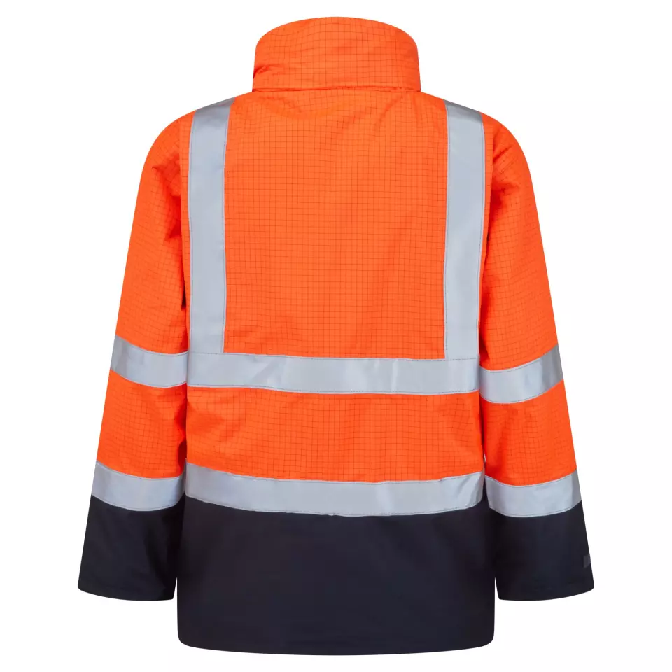 Portwest S779ONR, Bizflame Rain Warnschutz Multischutz Jacke, Orange/Marine, image 2, gallery thumbnail