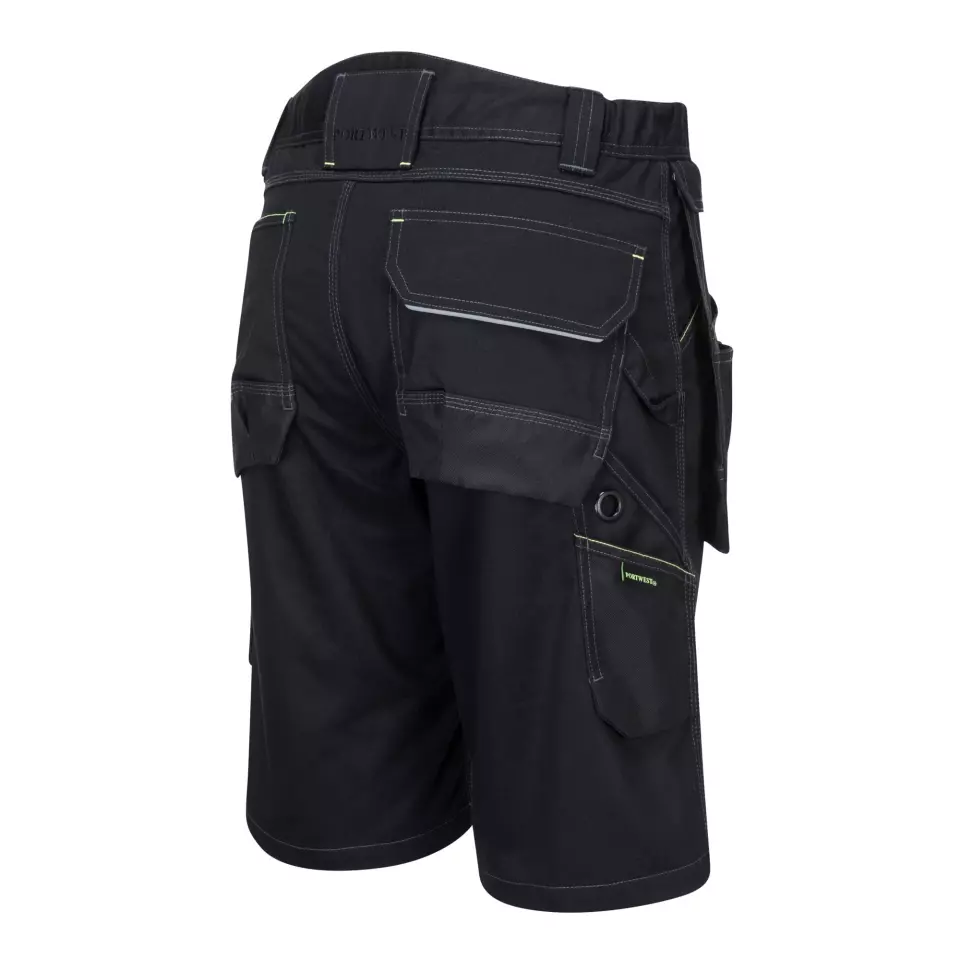 Portwest PW345BKR, PW3 Holster Work Shorts, Black, image 7, gallery thumbnail
