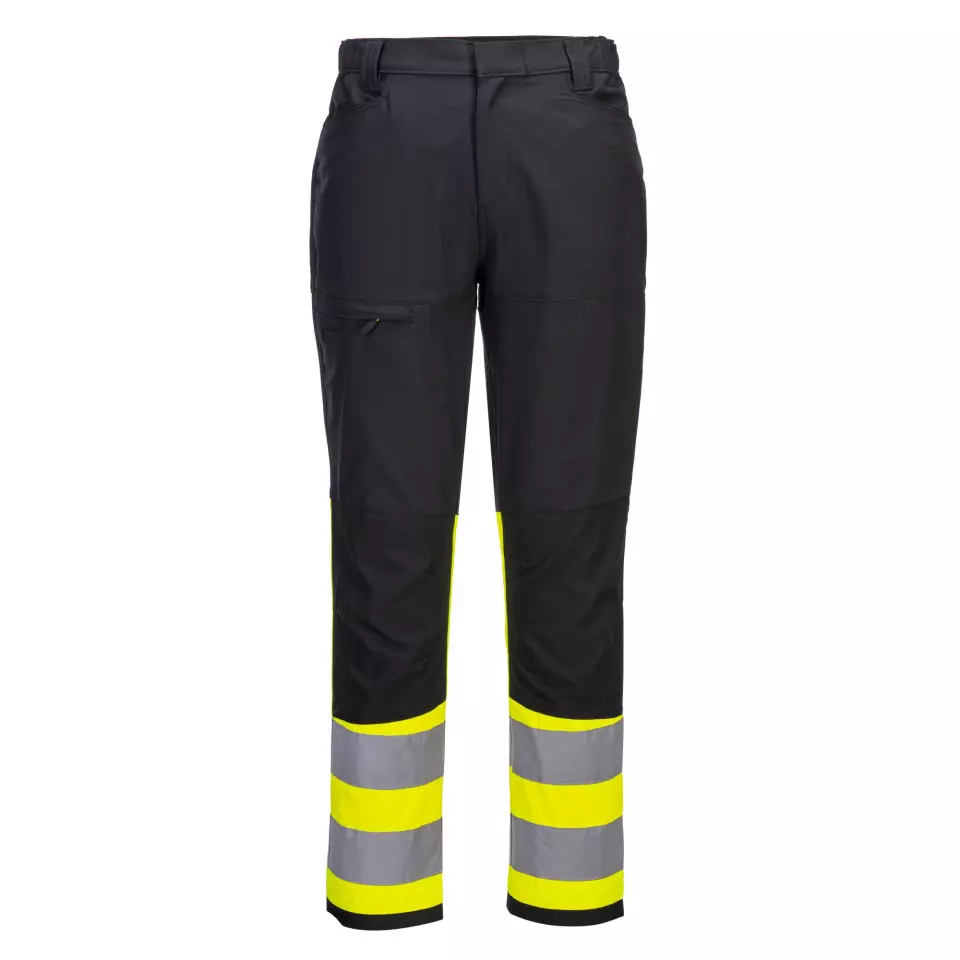 Portwest CD888YBR, WX2 Eco Hi-Vis Class 1 Service Trousers, Yellow/Black