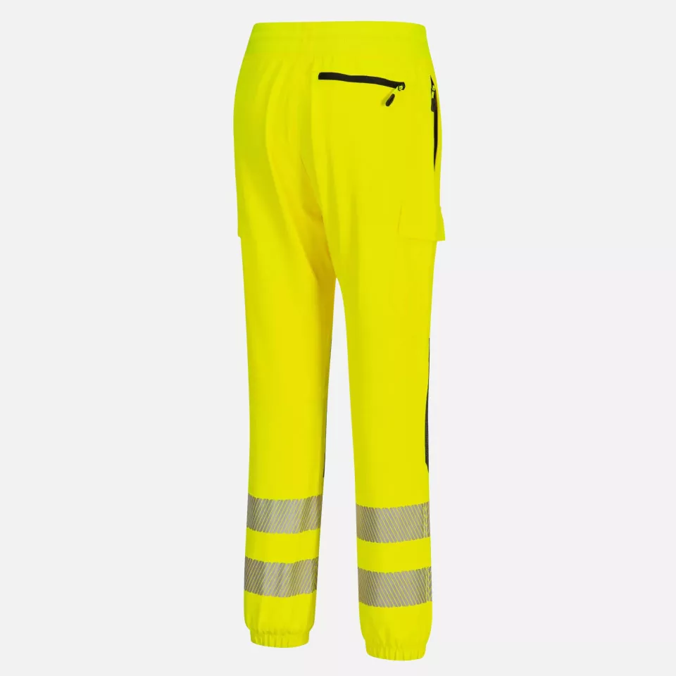 Portwest KX346YBR, PW3 Hi-Vis Flexi Jogginghose, Gelb/Schwarz, image 4, gallery thumbnail