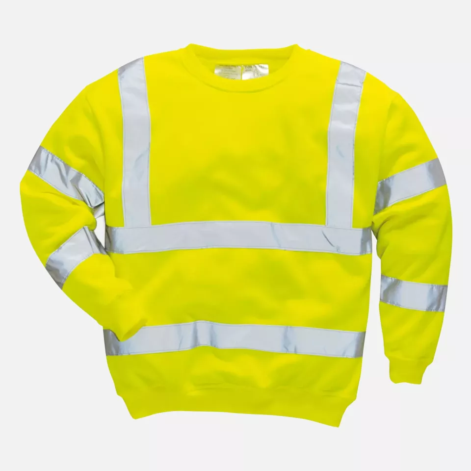 Portwest B303YER, Hi-Vis Sweatshirt, Yellow, image 3, gallery thumbnail