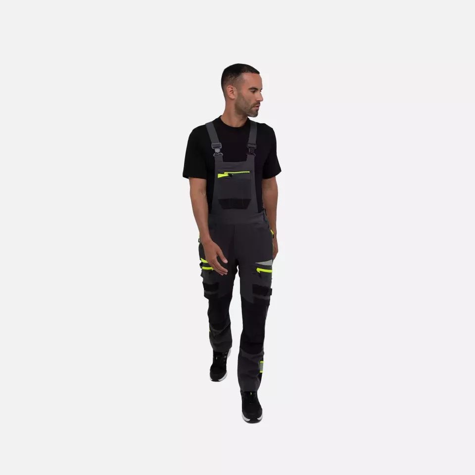 Portwest DX441MGR, DX4 Work Bib and Brace, Metal Grey, image 4, gallery thumbnail