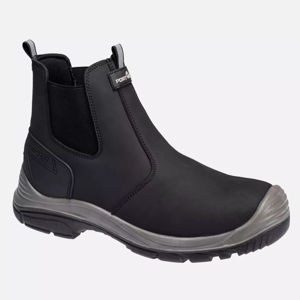 Portwest FV02BGY, Steel Action Nubuk Dealer Stiefel S7 SC FO SR, Schwarz/Grau, image 3, gallery thumbnail