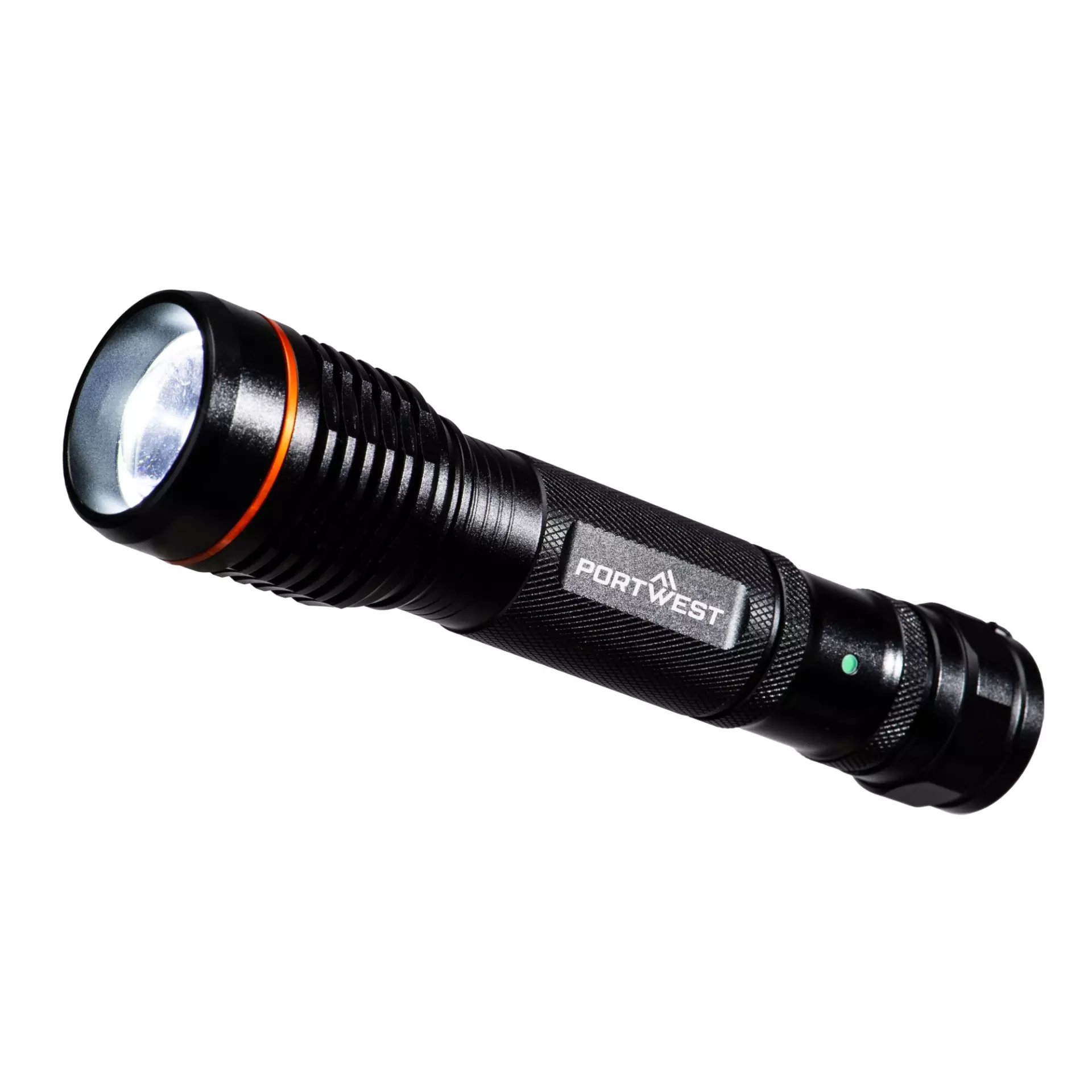 Portwest PA75BKR, USB Rechargeable Torch, Black, image 1