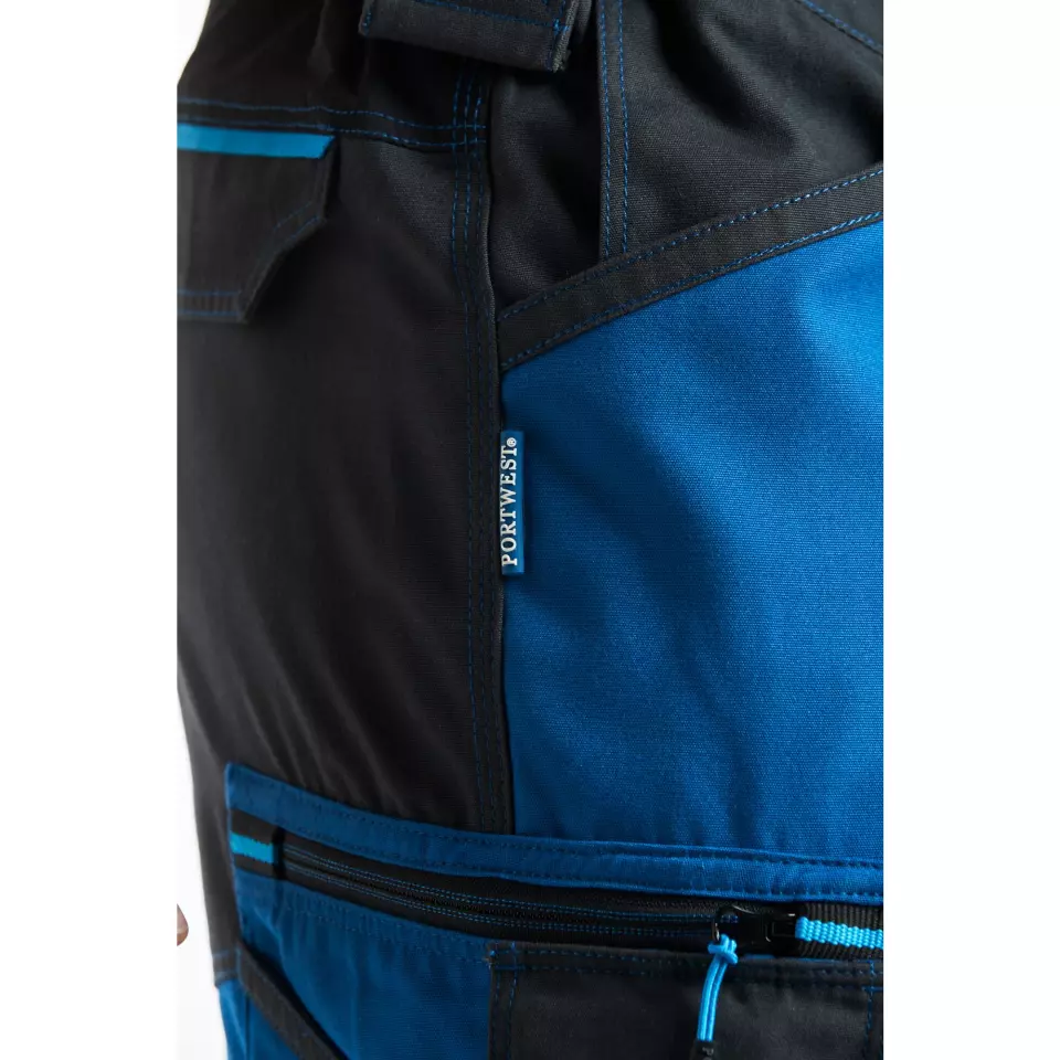 Portwest T704PBR, WX3 Bib and Brace, Persian Blue, image 4, gallery thumbnail