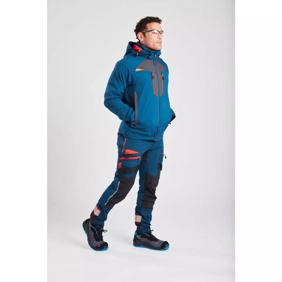 Portwest DX463MBR, DX4 Rain Jacket, Metro Blue, image 11, gallery thumbnail