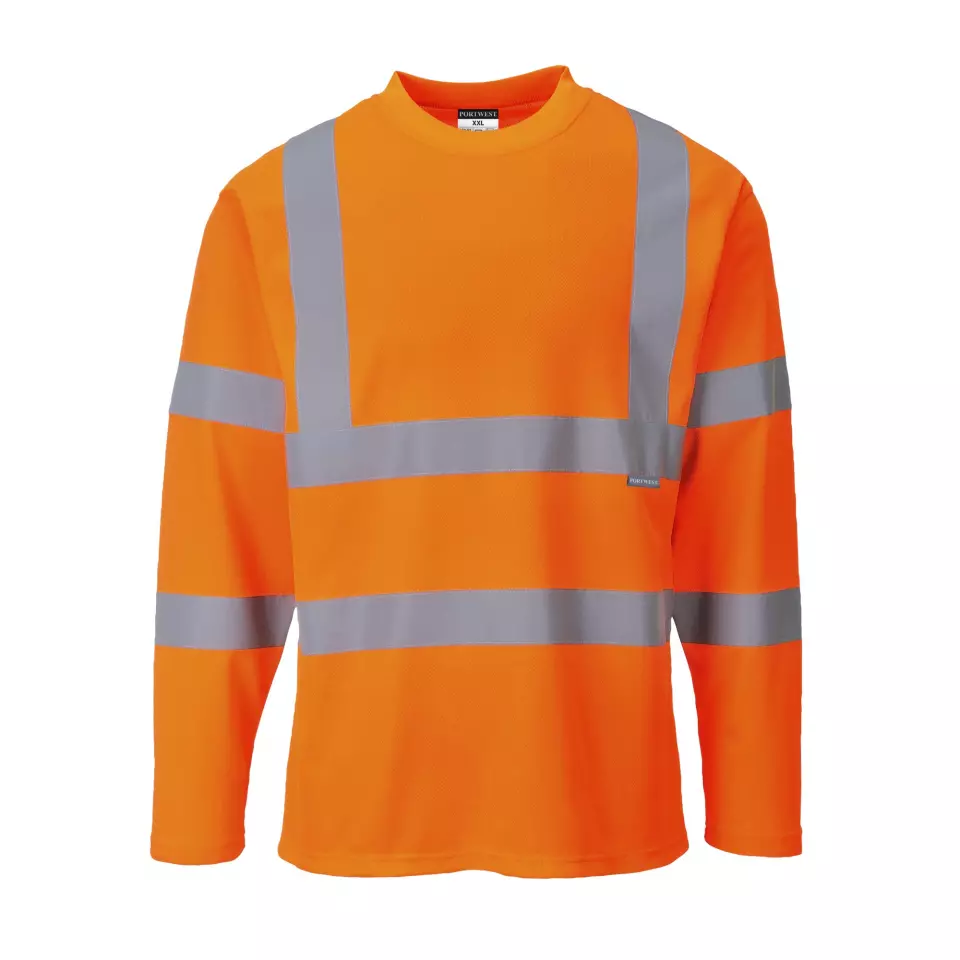 Portwest S278ORR, Hi-Vis Cotton Comfort T-Shirt L/S, Orange