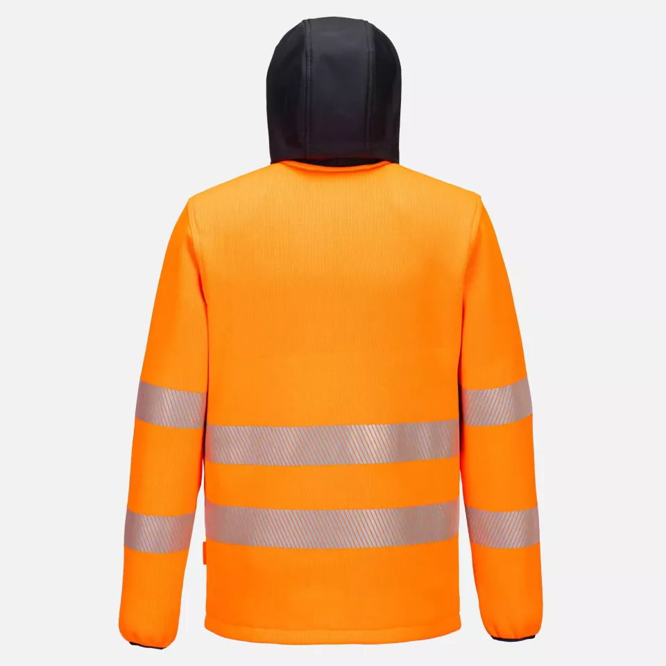 Portwest PW335OBR, Hi-Vis Technical Fleece, Orange/Black, image 2, gallery thumbnail