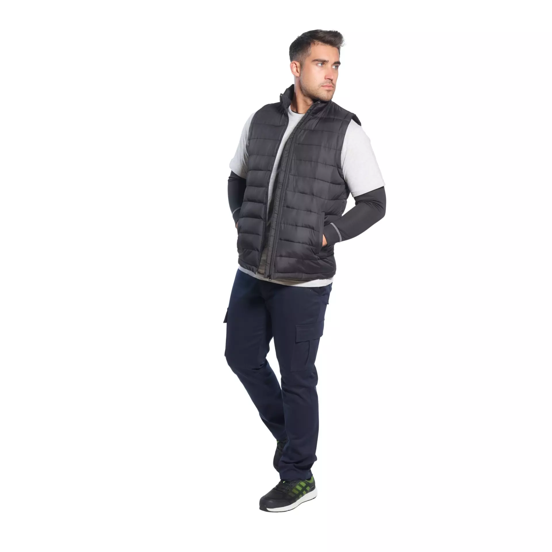 Portwest S231CGR, WX2 Eco Stretch Slim Fit Combat Trousers, Charcoal Grey, image 3