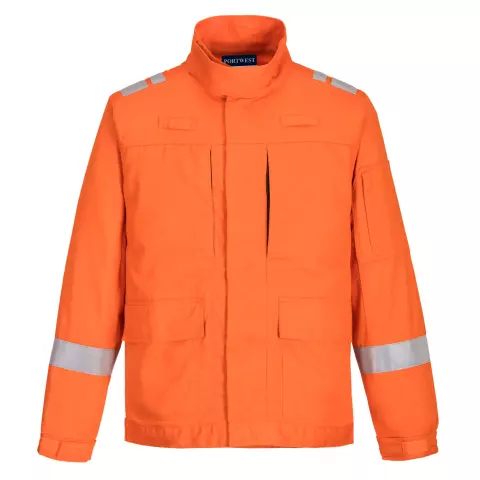Portwest Bizflame Work Lightweight Stretch Panelled FR Jacket, Orange