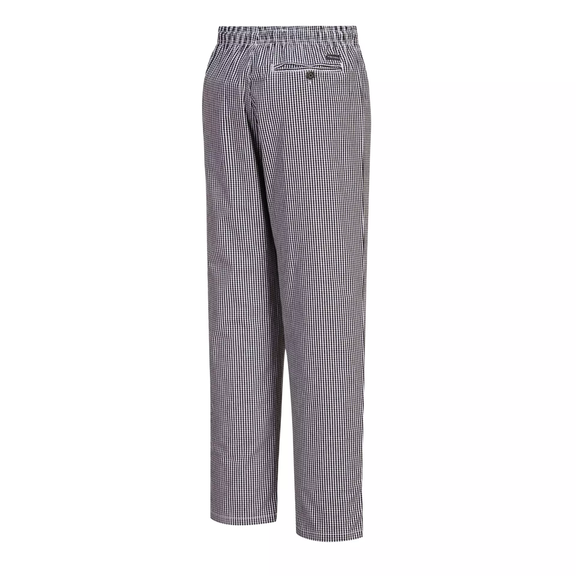Portwest C079CKR, Chef's Bromley Trousers, Black Check, image 4