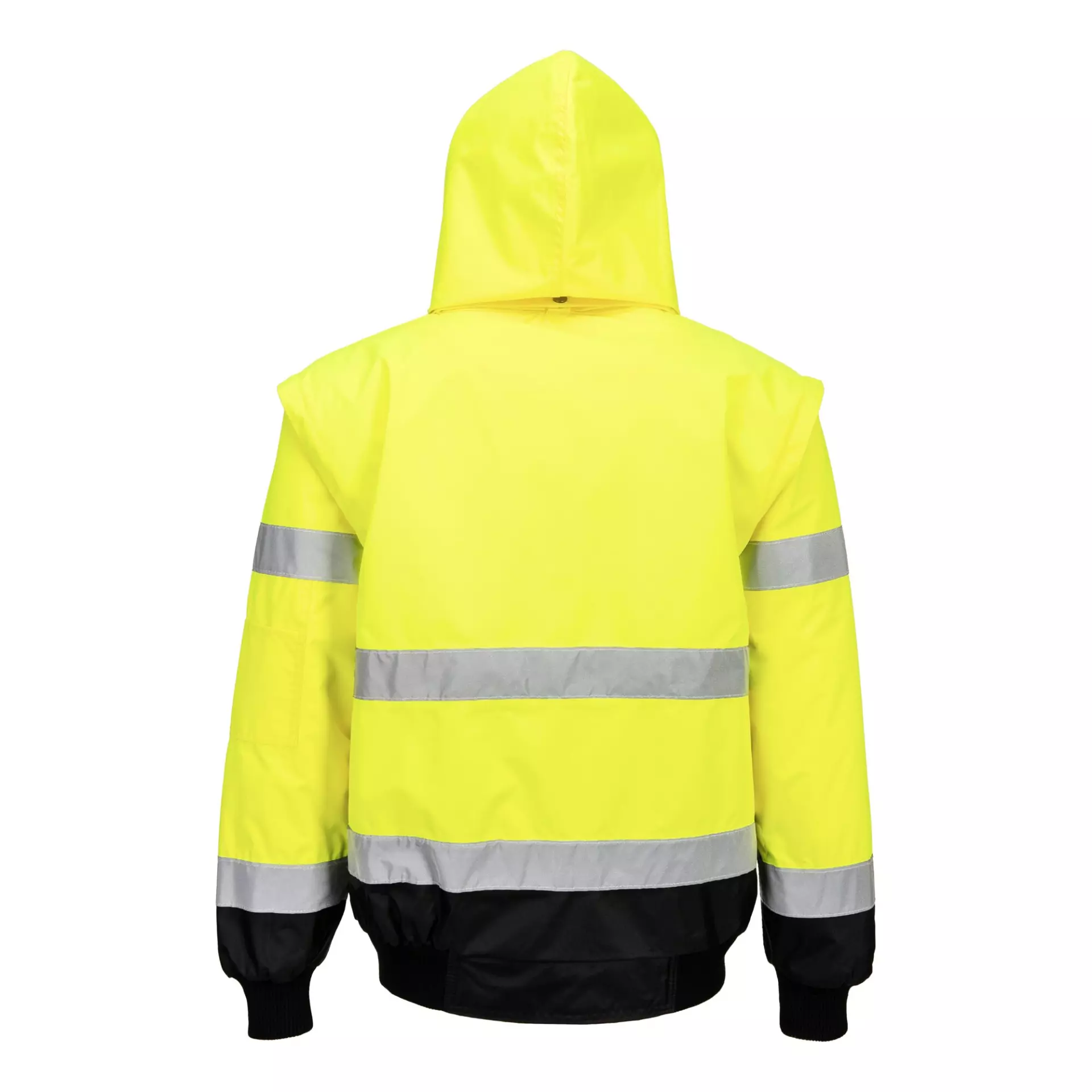 Portwest C465YBR, Hi-Vis 3-in-1 Contrast Bomber Jacket, Yellow/Black, image 2