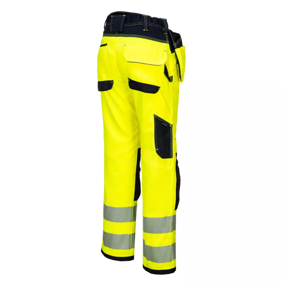 Portwest T501YBS, PW3 Hi-Vis Arbeitshose mit Holstertaschen, Gelb/Schwarz Kurz, image 3, gallery thumbnail