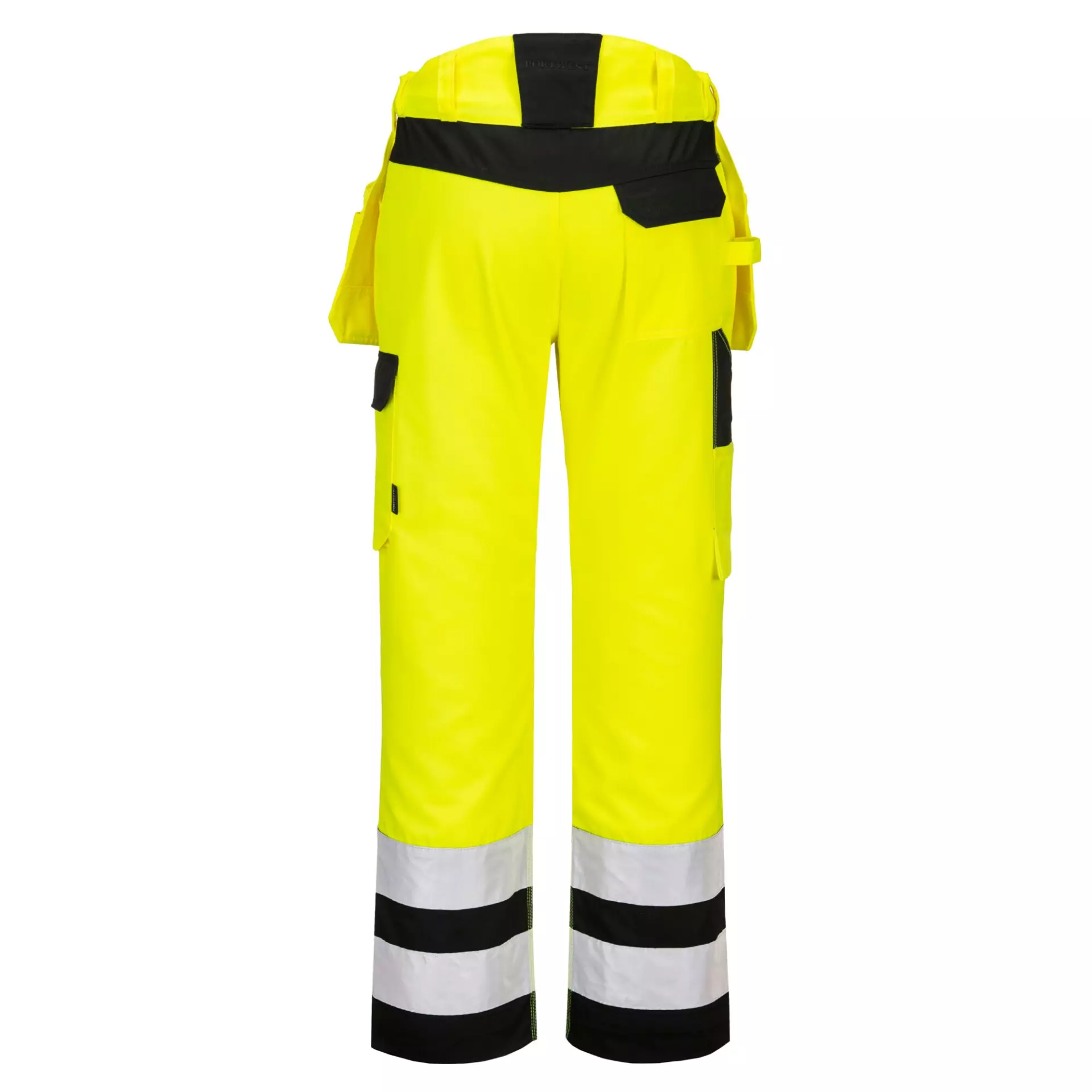 Portwest PW242YBR, PW2 Hi-Vis Holster Pocket Trousers, Yellow/Black, image 2