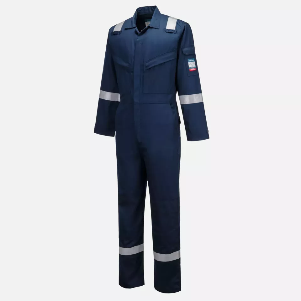 Portwest FR22NAR, Bizflame Work insektenabweisender flammhemmender Overall, Marine, image 3, gallery thumbnail