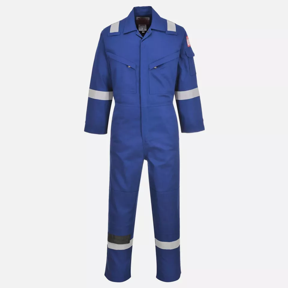 Portwest FR28RBR, Bizflame Work Light Weight Anti-Static FR Coverall 280g, Royal Blue, image 1, gallery thumbnail