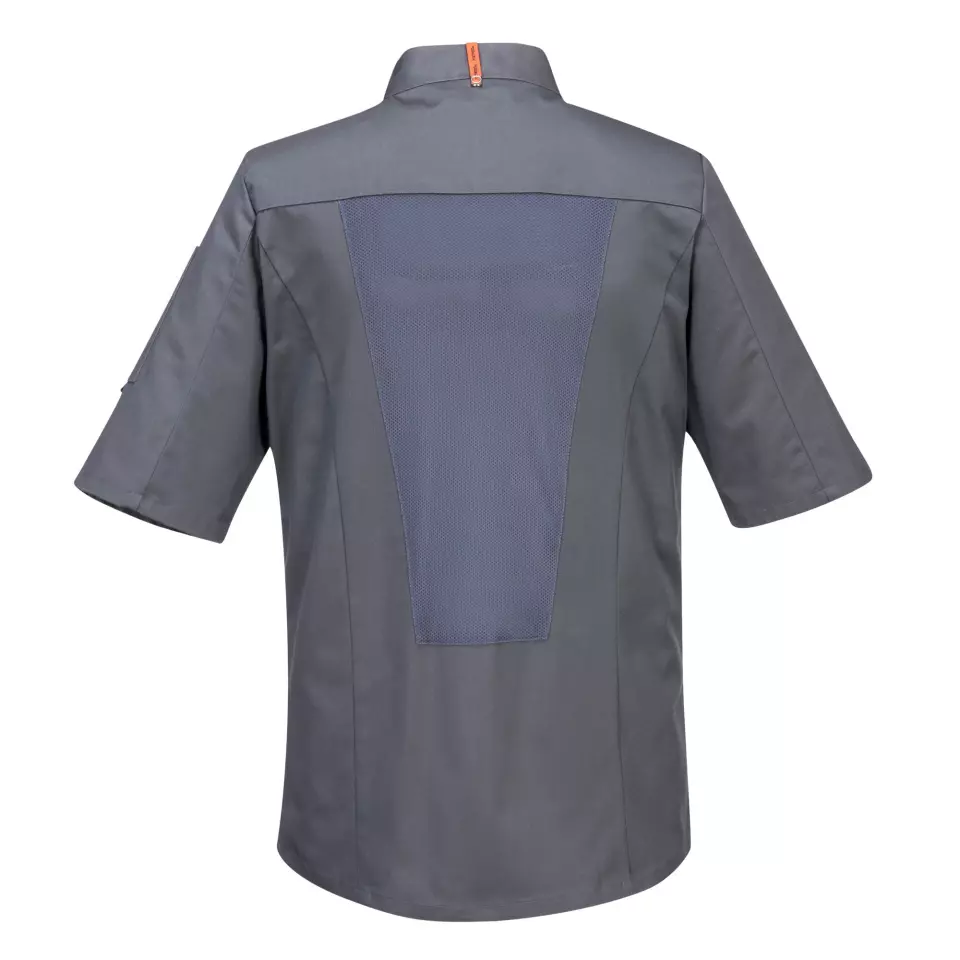 Portwest C738SGR, Chef's MeshAir Pro Jacket S/S, Slate Grey, image 2, gallery thumbnail
