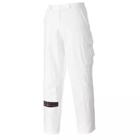 Portwest Painters Trousers, White Tall
