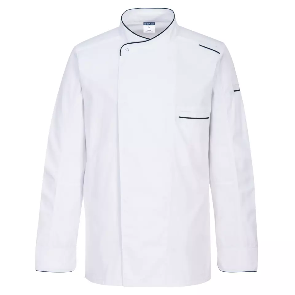 Portwest C835WHR, Chef's Mesh Air Pro Surrey Jacket L/S, White, image 1, gallery thumbnail