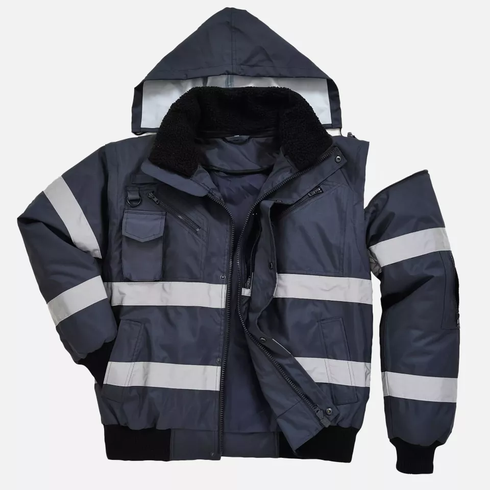 Portwest S435NAR, Iona 4-in-1 Bomber Jacket, Navy, image 6, gallery thumbnail