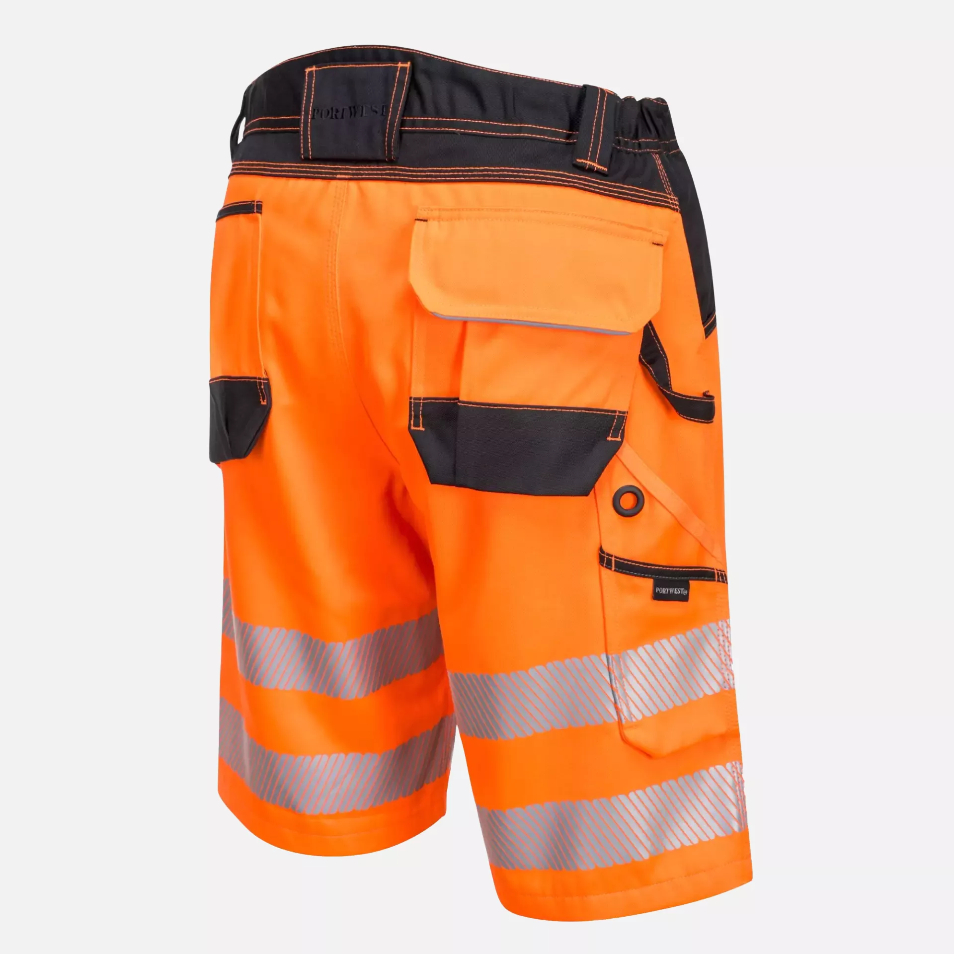 Portwest PW348OBR, PW3 Hi-Vis Shorts, Orange/Black, image 3