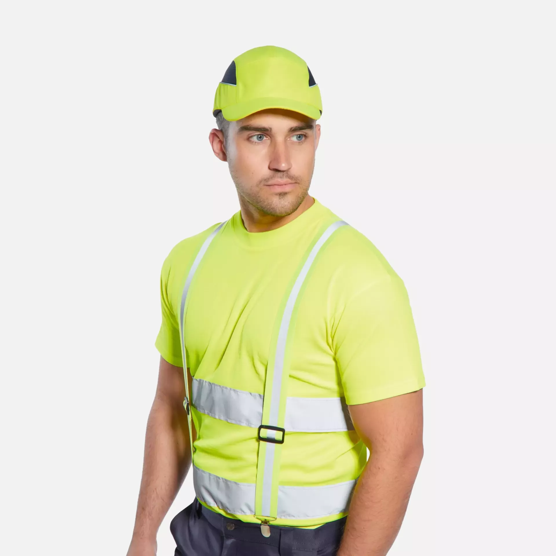 Portwest HV56YER, Hi-Vis Trousers Braces, Yellow, image 4