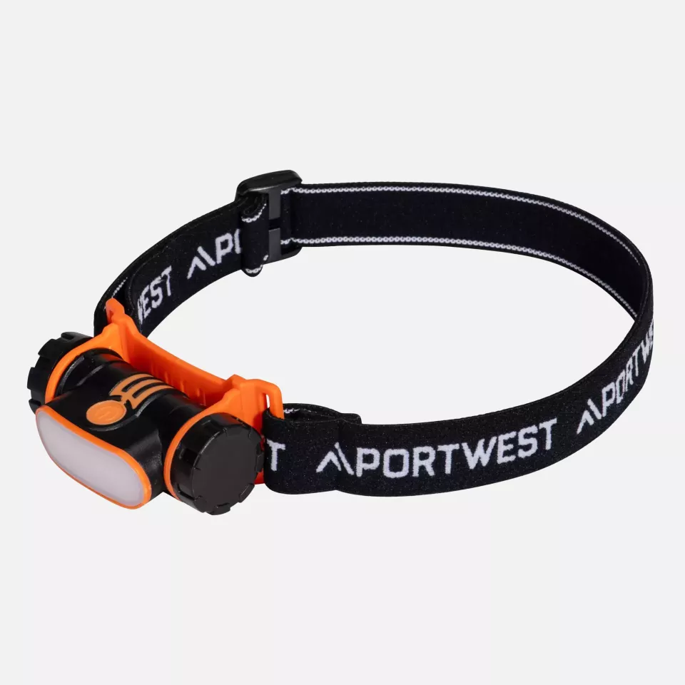 Portwest PA70BKR, USB Rechargeable LED Head Light, Black, image 1, gallery thumbnail