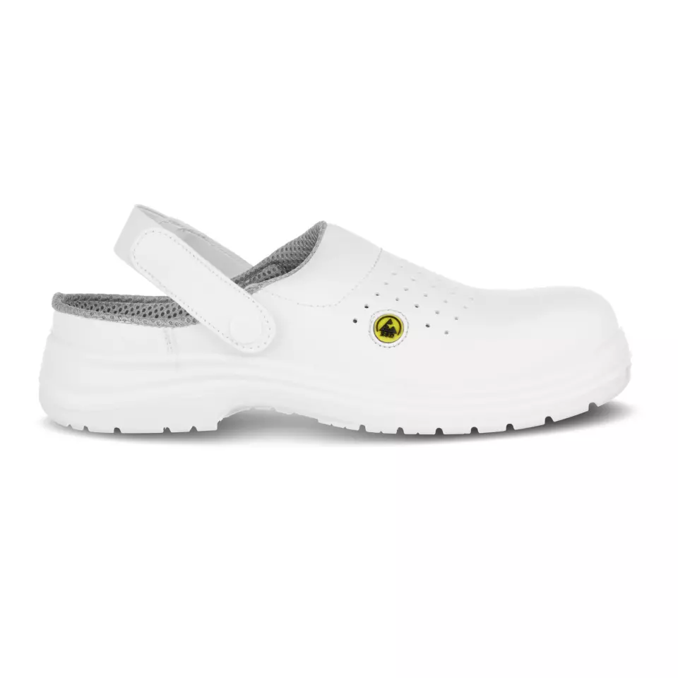 Portwest FC03WHR, Compositelite ESD Perforated Safety Clog SB AE, White, image 2, gallery thumbnail