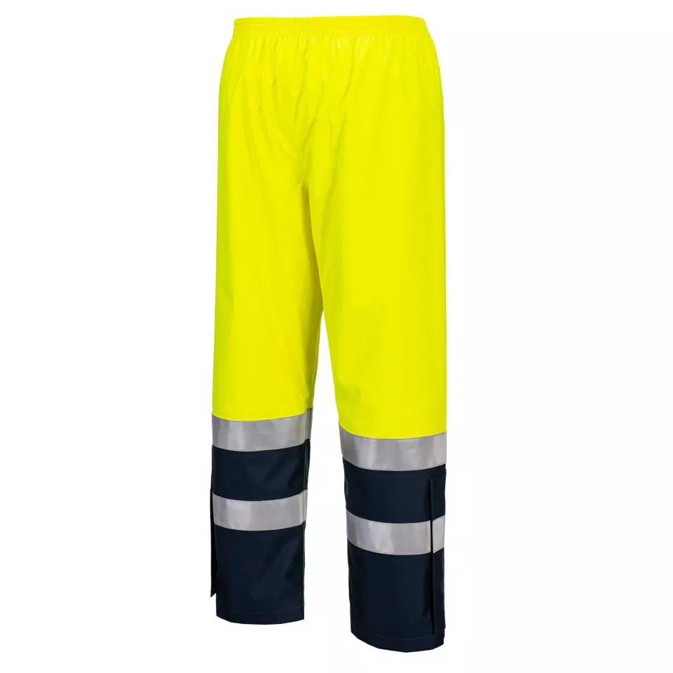 Portwest FR410YNR, Bizflame Rain+ Hi-Vis Light Arc FR Trouser, Yellow/Navy, image 3, gallery thumbnail