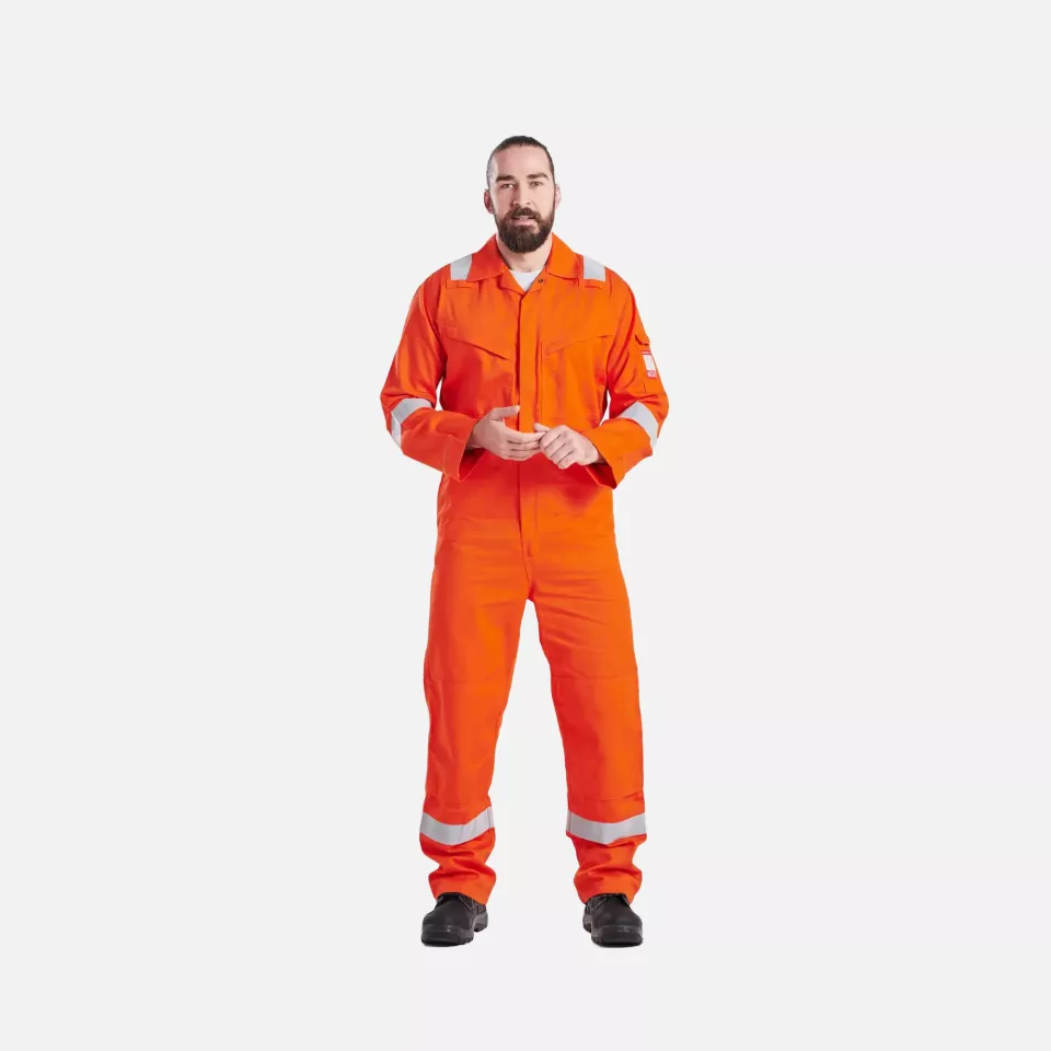 Portwest FR21ORR, Bizflame Work flammhemmender superleichter antistatischer Overall, Orange, image 2, gallery thumbnail