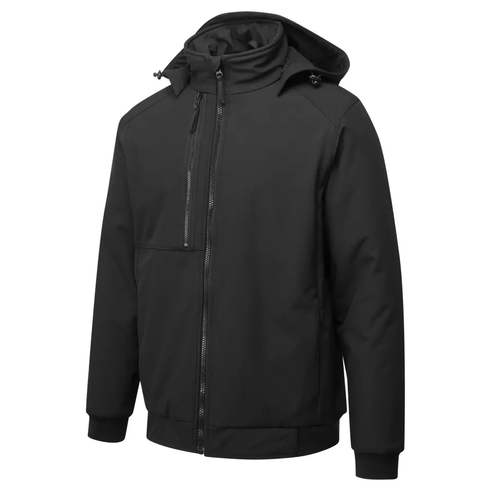 Portwest CD874BKR, WX2 Eco Hooded Insulated Softshell (2L), Black, image 4, gallery thumbnail
