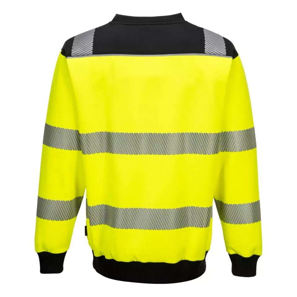 Portwest PW379YBR, PW3 Hi-Vis Sweatshirt, Yellow/Black, image 2, gallery thumbnail