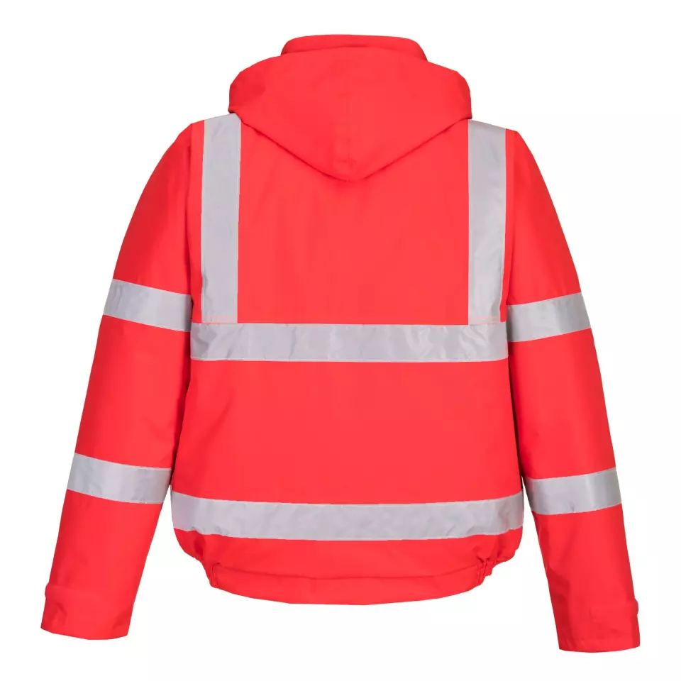 Portwest S463RER, Hi-Vis Winter Bomber Jacket, Red, image 2, gallery thumbnail