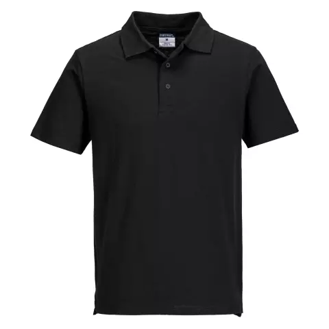 Portwest Lightweight Jersey Polo Shirt, Black