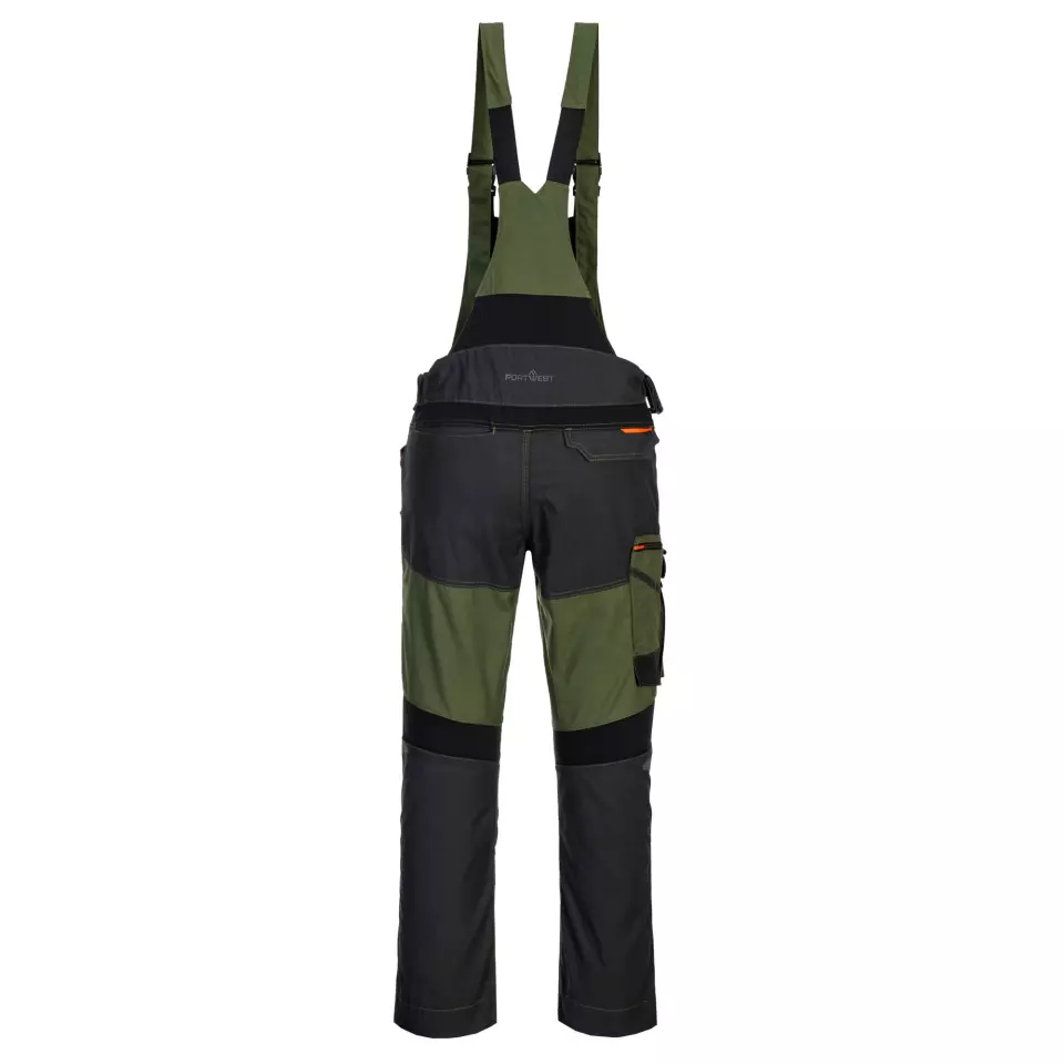 Portwest T704OGR, WX3 Bib and Brace, Olive Green, image 1, gallery thumbnail