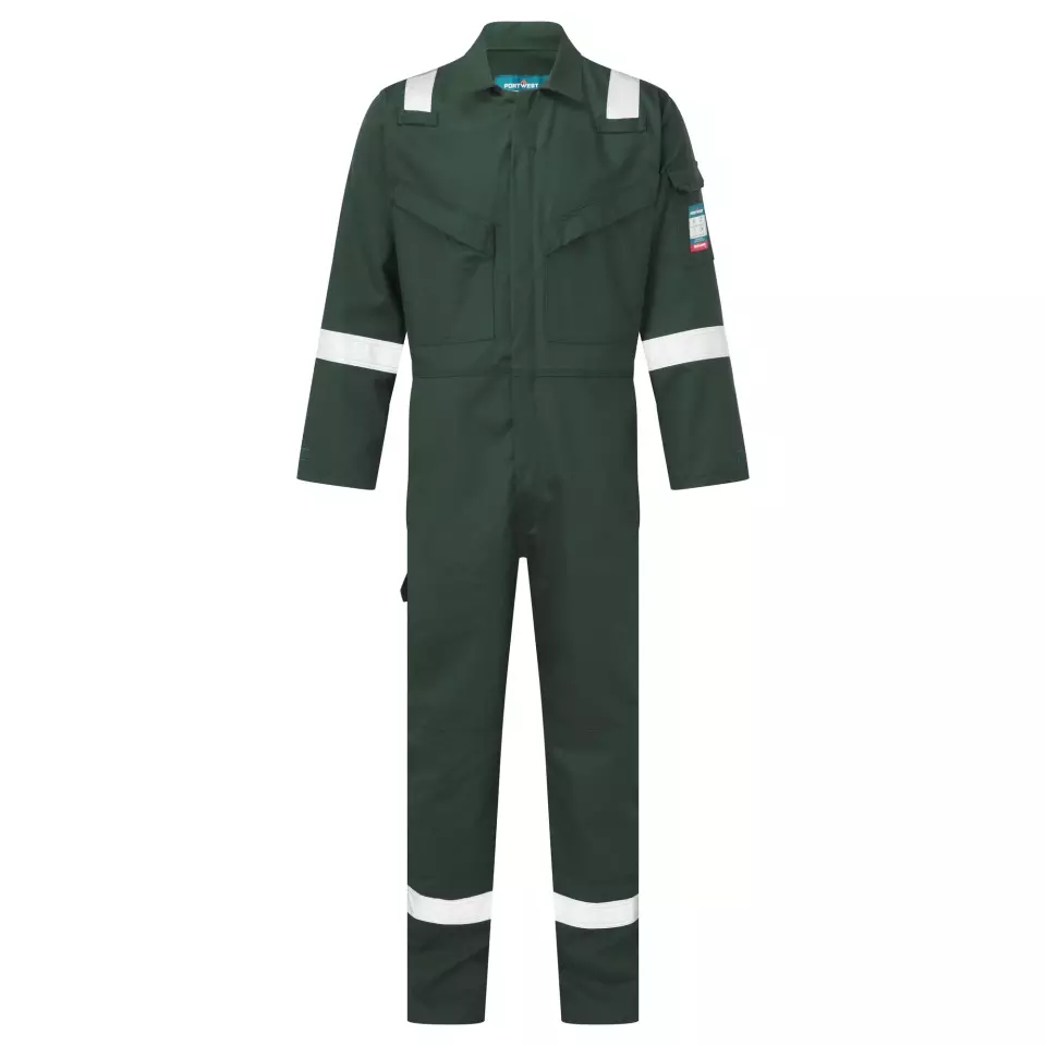 Portwest FR50GNR, Bizflame Arbeits-Overall Antistatisch Flammhemmend 350g, Grün, image 1, gallery thumbnail